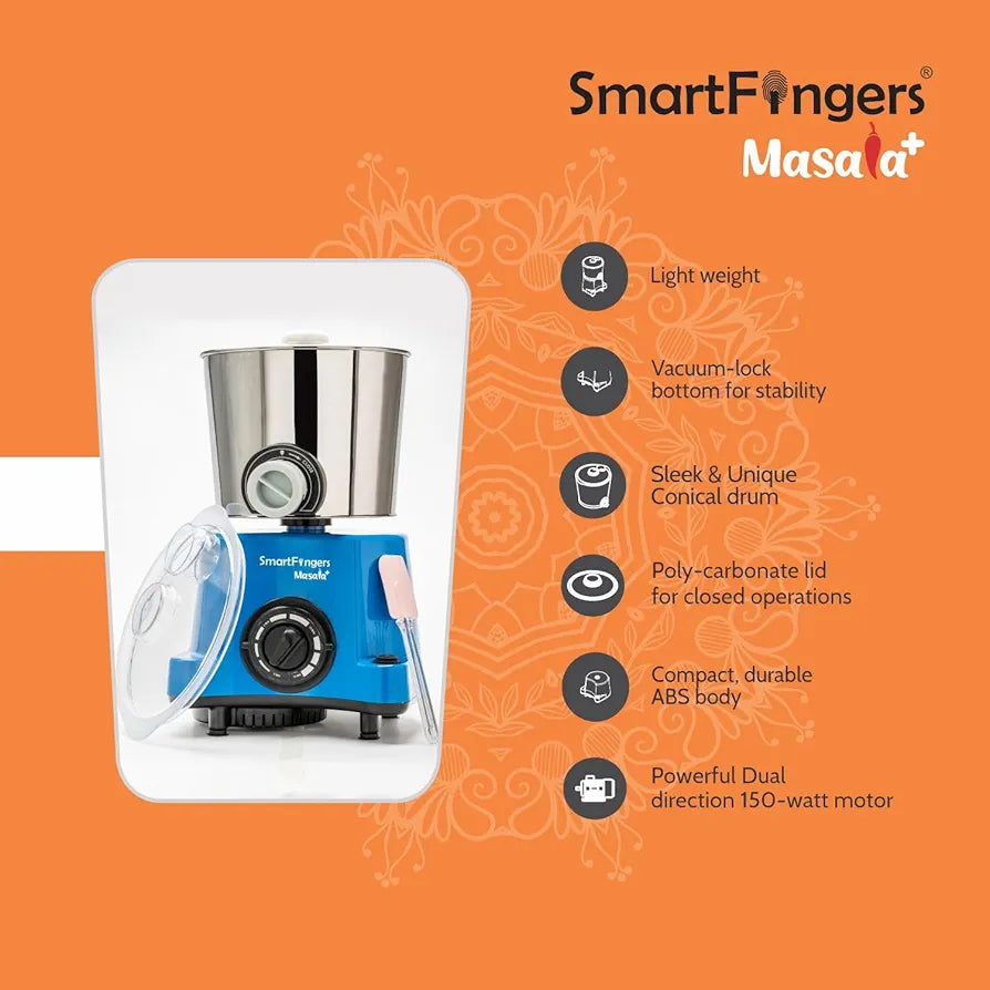 SMART FINGERS MASALA PLUS 2L BLUE WET GRINDER SMART FINGERS MASALA PLUS 2L BLUE WET GRINDER